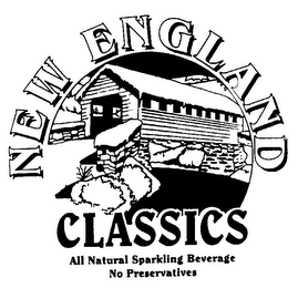NEW ENGLAND CLASSICS ALL NATURAL SPARKLING BEVERAGE NO PRESERVATIVES logo
