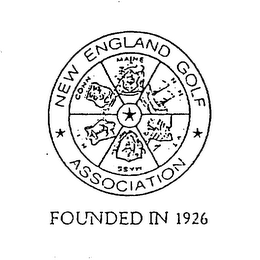 NEW ENGLAND GOLF ASSOCIATION MAINE N.H. VT. MASS. R.I. CONN. FOUNDED IN 1926 logo