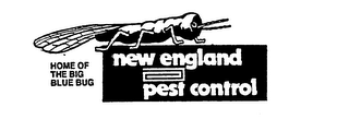 NEW ENGLAND PEST CONTROL HOME OF THE BIG BLUE BUG logo