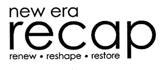 NEW ERA RECAP RENEW · RESHAPE · RESTORE logo