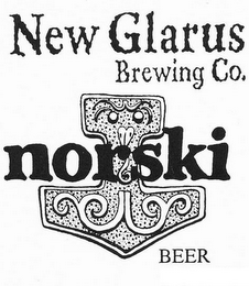 NEW GLARUS BREWING CO. NORSKI BEER logo