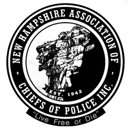 NEW HAMPSHIRE ASSOCIATION OF CHIEFS OF POLICE INC. EST. 1942 "LIVE FREE OR DIE" logo