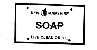NEW HAMPSHIRE SOAP LIVE CLEAN OR DIE logo