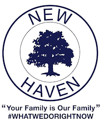 NEW HAVEN "YOUR FAMILY IS OUR FAMILY" #WHATWEDORIGHTNOW logo