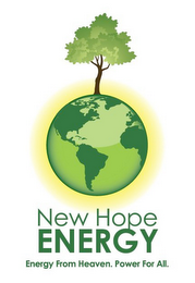 NEW HOPE ENERGY ENERGY FROM HEAVEN. POWER FOR ALL. logo