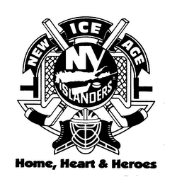NEW ICE AGE NY ISLANDERS HOME, HEART & HEROES logo