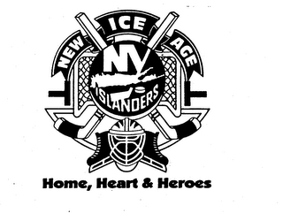 NEW ICE AGE NY ISLANDERS HOME, HEART & HEROES logo