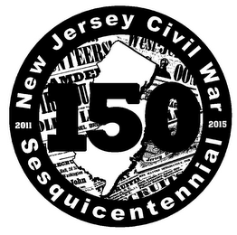 NEW JERSEY CIVIL WAR SESQUICENTENNIAL 150 2011 2015 logo