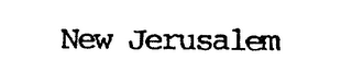NEW JERUSALEM logo
