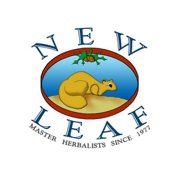 NEW LEAF MASTER HERBALISTS SINCE 1977 logo