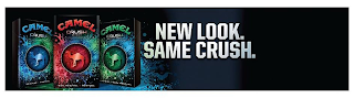 NEW LOOK SAME CRUSH. CAMEL CRUSH REGULAR MENTHOL CAMEL CRUSH RICH NON MENTHOL MENTHOL CAMEL CRUSH MENTHOL MENTHOL MORE MENTHOL logo