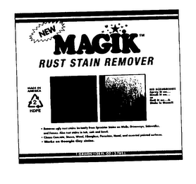 NEW MAGIK RUST STAIN REMOVER RUST STAIN REMOVER logo