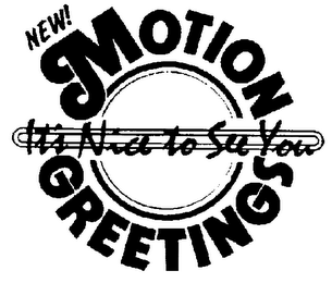 NEW! MOTION GREETINGS IT'S NICE TO SEE YOU logo