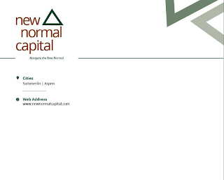 NEW NORMAL CAPITAL NAVIGATE THE NEW NORMAL CITIES SUMMERLIN ASPEN WEB ADDRESS WWW. NEWNORMALCAPITAL.COM logo