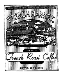 NEW ORLEANS FAMOUS FRENCH MARKET PREMIUM FRENCH ROAST COFFEE FOR ALL COFFEE MAKERS NET WT. 13 OZ. (368G) logo