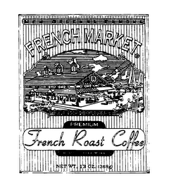 NEW ORLEANS FAMOUS FRENCH MARKET PREMIUM FRENCH ROAST COFFEE FOR ALL COFFEE MAKERS NET WT. 13 OZ. (368G) logo