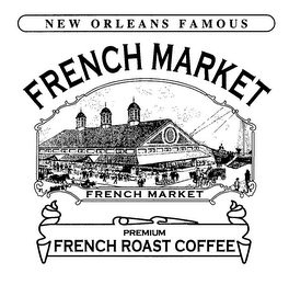NEW ORLEANS FAMOUS FRENCH MARKET PREMIUM FRENCH ROAST COFFEE logo