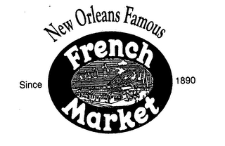 NEW ORLEANS FAMOUS FRENCH MARKET SINCE 1890 logo