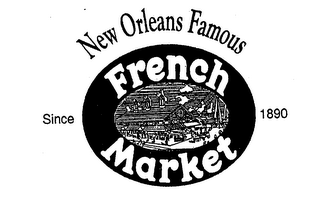 NEW ORLEANS FAMOUS FRENCH MARKET SINCE 1890 logo