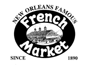 NEW ORLEANS FAMOUS FRENCH MARKET SINCE 1890 logo