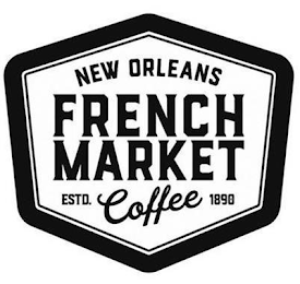 NEW ORLEANS FRENCH MARKET ESTD. COFFEE 1890 logo