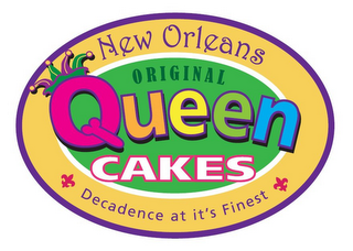 NEW ORLEANS ORIGINAL QUEEN CAKES DECADENCE AT IT'S FINEST logo