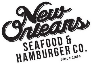NEW ORLEANS SEAFOOD & HAMBURGER CO. SINCE 1984 logo
