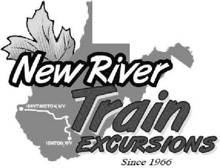 NEW RIVER TRAIN EXCURSIONS SINCE 1966 HUNTINGTON, WV HINTON, WV logo