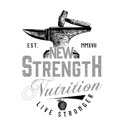 NEW STRENGTH NUTRITION LIVE STRONGER EST. MMXVII logo
