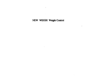 NEW WEIGH WEIGHT CONTROL logo