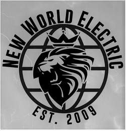 NEW WORLD ELECTRIC EST. 2009 logo