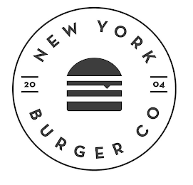 NEW YORK 20 04 BURGER CO logo