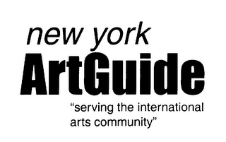 NEW YORK ARTGUIDE "SERVING THE INTERNATIONAL ARTS COMMUNITY" logo