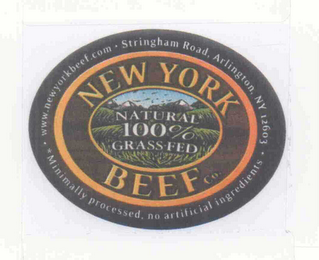NEW YORK BEEF CO. 100% NATURAL GRASS-FED logo