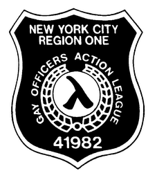 NEW YORK CITY REGION ONE GAY OFFICERS ACTION LEAGUE 41982 logo