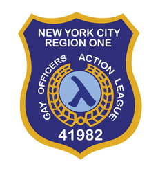 NEW YORK CITY REGION ONE; GAY OFFICERS ACTION LEAGUE; 41982; ? logo