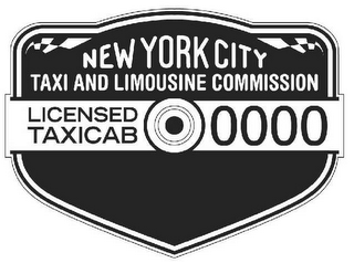 NEW YORK CITY TAXI AND LIMOUSINE COMMISSION LICENSED TAXICAB 0000 logo