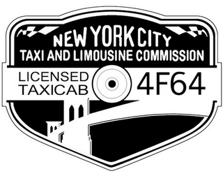 NEW YORK CITY TAXI AND LIMOUSINE COMMISSION LICENSED TAXICAB 4F64 logo