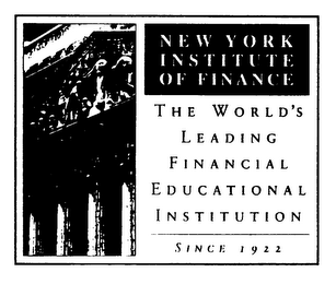 NEW YORK INSTITUTE OF FINANCE THE WORLD'S LEADING FINANCIAL EDUCATIONAL INSTITUTION SINCE 1922 logo