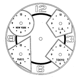 NEW YORK L.A. TOKYO PARIS 12 3 6 9 logo