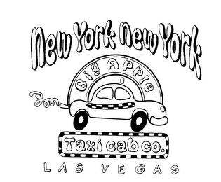 NEW YORK NEW YORK BIG APPLE TAXI CAB CO. LAS VEGAS logo
