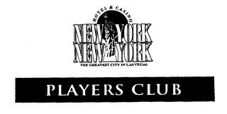 NEW YORK NEW YORK HOTEL & CASINO THE GREATEST CITY IN LAS VEGAS PLAYERS CLUB logo