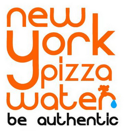 NEW YORK PIZZA WATER BE AUTHENTIC logo