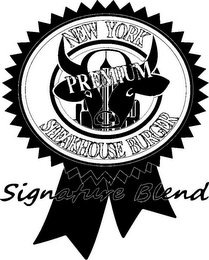 NEW YORK PREMIUM STEAKHOUSE BURGER SIGNATURE BLEND logo
