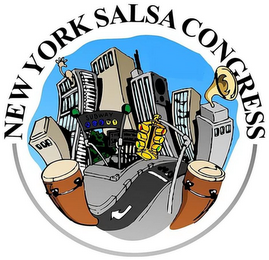NEW YORK SALSA CONGRESS SUBWAY STOP logo