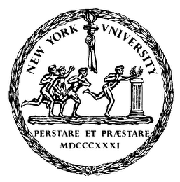 NEW YORK VNIVERSITY PERSTARE ET PRAESTARE MDCCCXXXI logo