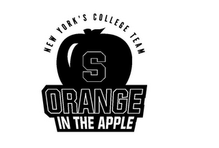 NEW YORK'S COLLEGE TEAM S ORANGE IN THE APPLE logo