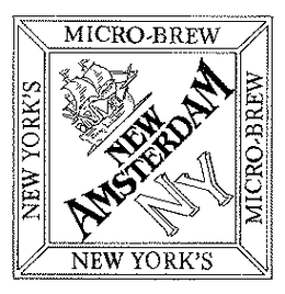 NEW YORK'S MICRO-BREW NEW AMSTERDAM NY logo