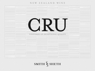 NEW ZEALAND WINE CRU VINEYARDS OF EXCEPTIONAL QUALITY SMITH & SHETH logo