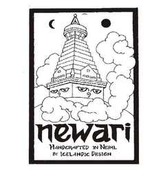 NEWARI HANDCRAFTED IN NEPAL BY ICELANDIC DESIGN logo
